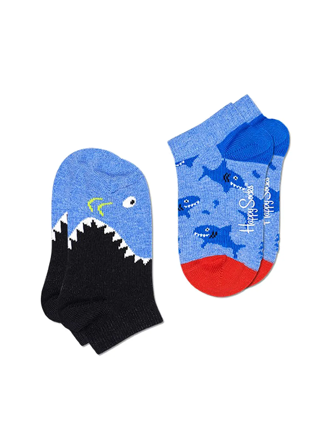 HAPPY SOCKS | Kinder Sneaker Socken SHARK 2er Pkg  bunt | 